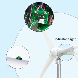 400W 12V 24V AC Wind Turbinegenerator 2,5 m/s Lage startsnelheid met controller LED -indicator voor Wind Solar Hybrid Power System