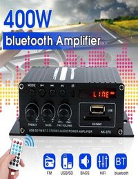 400W Auto Eindversterker 2 CH Hifi Home Subwoofer o Amp Stereo Sound Speaker Bluetooth Afstandsbediening Ondersteuning 2110115220944