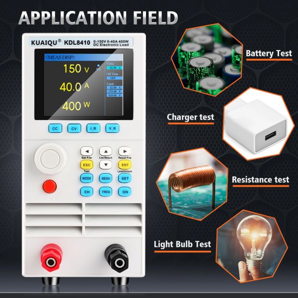 400W COMACCIÓN DE DC COMACTADA 0-150V 0-40A Tester de batería electrónica programable Carga de un solo canal KDL8410 ET5410A