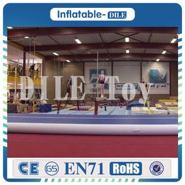 Pista de aire inflable de 400x100x20cm, pista de caída de suelo de aire, alfombrilla de gimnasia para porristas, almohadilla para trucos para uso doméstico