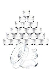 40100 pcs 3 grammes en plastique transparent bijoux de bijoux de maquillage de rangement paillettes de rangement petits pots de récipient rond maquage des boîtes d'organisateur bacs2306182