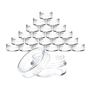 40100 pcs 3 grammes en plastique transparent bijoux de boucles de maquillage de rangement paillettes de rangement petits pots de récipient rond maquillage boîtes d'organisateur bacs6787381