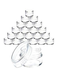 40100 pc's 3 gram doorzichtige plastic sieraden kraal make -up glitter opbergdoos kleine ronde container potten make -up organisator dozen bins3762998