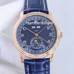 4010T herenhorloge TW fabriek Zwitsers 2460QCL automatisch uurwerk wit / blauwe wijzerplaat saffierkristal rosé goud klassiek luxe polshorloge 2 kleuren
