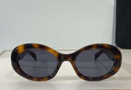 40194 Havana Brown Lunettes de soleil ovales pour femmes Mode Lunettes de soleil des lunettes de soleil avec Box TPCU