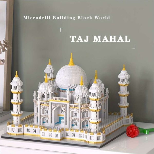 4036 piezas pequeño modelo de castillo T Mahal, bloques de construcción ensamblados juguete de colección, adornos regalos para amigos familia