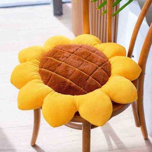 405070Cm peluche tournesol plante coussin de siège décor Floral coussin accessoires canapé chaise intérieur coussin de sol J220729