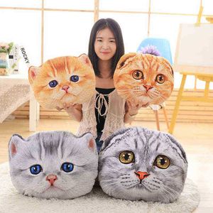 4050Cm Cojín de Gatos de Peluche Kawaii Simulado Cojín de Cabeza de Gatos de Peluche Suave Cojín de Sofá de Juguete de Animales de Peluche Regalo de Navidad de Cumpleaños J220729