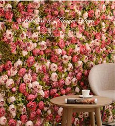 4060 cm Hiq Panel de pared de flores artificiales Milán Turf Party Diy Boda Decoración de la rosa Hydregea Peony 10pcslot4820179