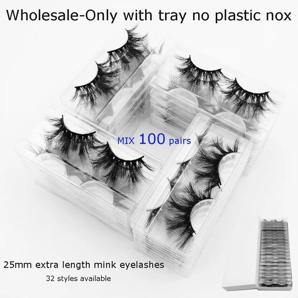 406080100120PAPACK Visofree 25 mm Mink Eyelashes Bulk Make Up 5D Wholesale Eyellash Extension Maquillaje Beauty 240318