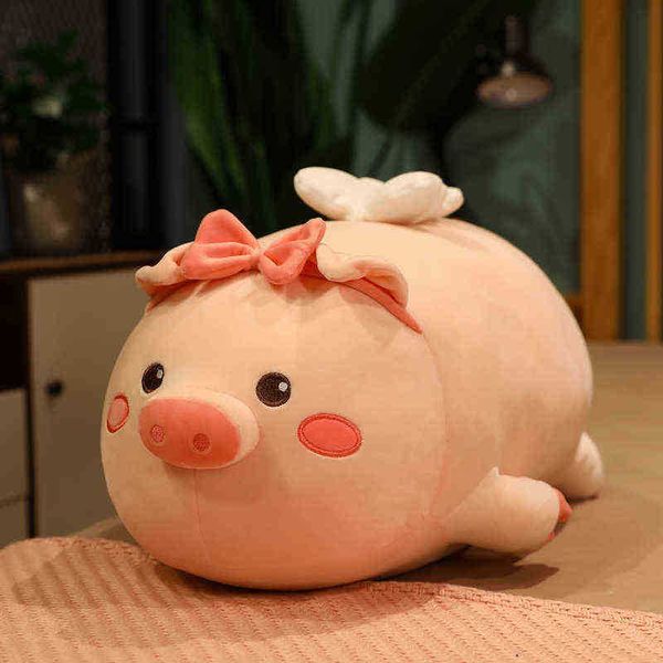 4060 cm beau gros cochon chat lapin jouets en peluche peluche doux animal rond coussin canapé coussin pour filles bébé poupée cadeaux d'anniversaire J220729