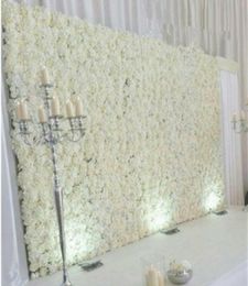 4060cm Série blanche personnalisée Silk Panneau de fleurs artificielles Décoration de mariage Décoration de mariage romantique fond de fleur décoratio4334225