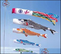 4070100 cm Japan Style Karp Wind Sock Flag Chimes Hanging Decorations Yard Koinobori Decor 265902 Drop Delivery 2021 Decorative5179088