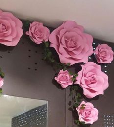 40 cm 16quot Big Foam Rose Fleur pour étape de mariage Porte de porte décorative Fleurs de fête Fourniture de décoration 42 Colors4041997