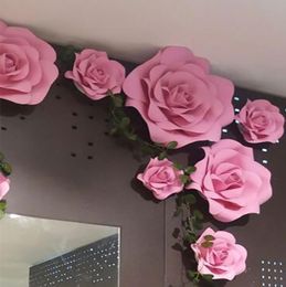 40 cm 16quot Big Foam Rose Flower For Wedding Stage achtergronddeur Decoratieve bloemen Party Decoratie Benodigdheden 42 kleuren8423481