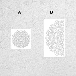 40 cm - 80 cm Mur de décoration de pochoir pour le modèle de peinture pour peindre des décorations décoratives rouleaux de brique cible Mandala fleur ronde S316