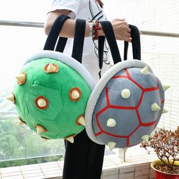 40 cm grote size schattige shell -vorm Kinderen rugzak mooie Koopa Tortoise Shell Pluche rugzakken groene grijze bowser rugzak grappige turtle shell rugzakken