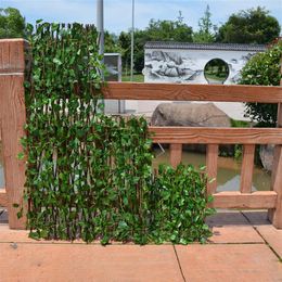 40 cm uitbreidende trellis hek intrekbaar hek kunstmatige tuinplant hek UV beschermd privacy scherm voor buiten binnen