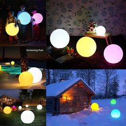 Boule flottante de 40CM, décoration de fête, gonflable télécommandée, ballons de plage lumineux, même jouets de piscine, Pelotas De Playa Con Luz LED Verlichte Strandballen