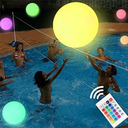 Ballon LED de 40 cm grande plage gonflable grande étanche pour la piscine d'eau fête des ballons extérieurs jardin balles LED lumineuses 240402