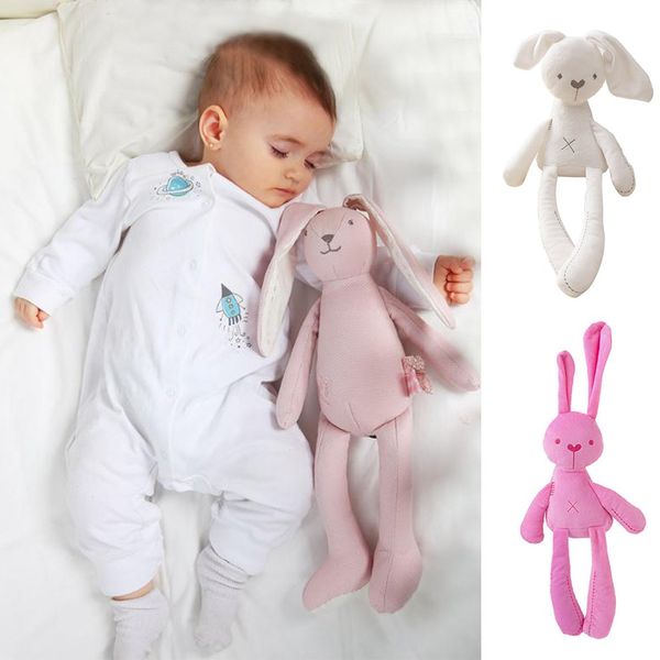 40 cm rose / poupée blanche bébé sommeil lapin mignon jouet en peluche jouet molles en peluche
