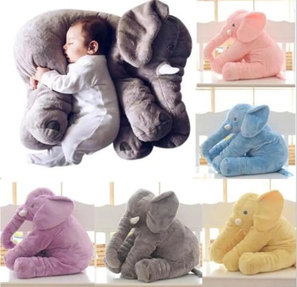 40 cm peluche éléphant poupée jouet enfants dormir dos coussin mignon peluche éléphant oreiller bébé poupée cadeau d'anniversaire