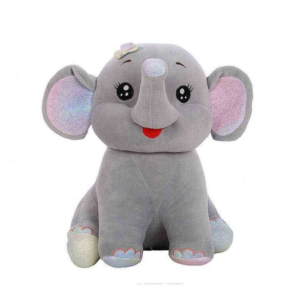 40Cm55Cm Éléphant En Peluche Jouet Avec Des Oreilles Géantes Mignonnes Doux Câlins Poupées Canapé Poilu Oreiller Pour Enfants Filles Cadeaux De Vacances J220729