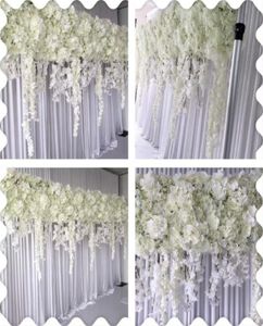 40cmx60cm Mur de fleur blanc lait en arrière-plan de mariage décoration de scène de scène 3511822