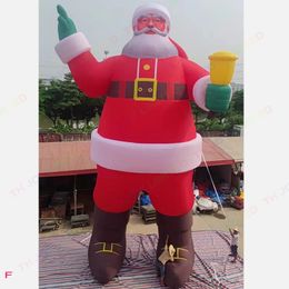 Adorno navideño de Papá Noel inflable con LED gigante de 40 pies, decoración navideña para exteriores para el hogar, Navidad 2024 nuevo
