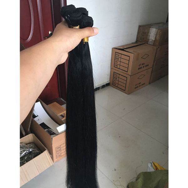 40Inch Bundles de cheveux brésiliens vierges de cheveux humains tisse des trames droites non transformées péruvienne indienne malaisienne extensions de cheveux brésiliens