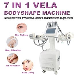 Vela Roller 40K Cavitation Slimming Machine Retrait des graisses Corps Corps RF Poids sous vide Réduire les rides dissolvant Lipo Laser Salon Home Utilisation avec 7 poignées