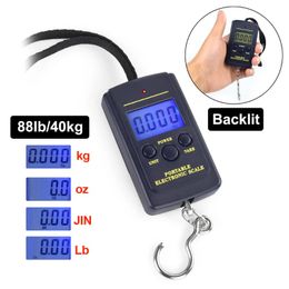 40kg/ 10g Pocket Electronic Digital Scale Balance Steelyard Hook Bagage Hanging Pocket Scale