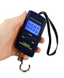 40 kg Mini Digital Scales LCD Affichage des bagages suspendus Poids de pêche à la bilan de pesée Balance Balance Steelyard Échelle des ménages H5557359