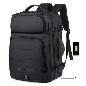 Mochilas expandibles de 40 l Puerto de carga USB Bolsa para computadora portátil de 17 pulgadas Bandera nacional de negocios a prueba de agua Viajes 240313