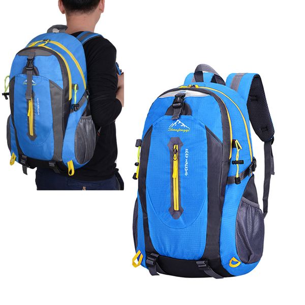 40L Ultraligero Deporte Senderismo Mochila Baloncesto Bolsa de hombro Mochila Camping Atletas Mochila Gimnasio Flatpack Tramping Chest Pack Q0705