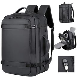 40EXPandable USB Travel Backpack Flight goedgekeurd draagtassen voor vliegtuigen waterbestendig duurzame 17inch rugzak mannen 231222