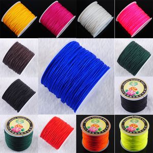 40 m/rouleau 1mm 11 couleurs fil de Nylon cordon chaîne pour bricolage faisant Bracelet collier artisanat fait à la main accessoires BH311