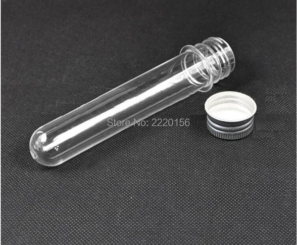 Bouteille vide de tube à essai de masque d'ANIMAL FAMILIER en plastique transparent de 40ml avec le chapeau en aluminium, 400pcs/lot