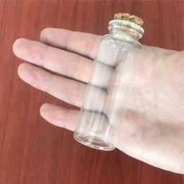 Mini bouteille de 40 ml avec bouchon en liège, petites bouteilles vides en verre transparent, flacons pour décoration de mariage, cadeaux de noël, 50 pièces/lot Xlvsf