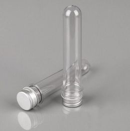 Livraison Gratuite 40 ml Transparent Masque Bain Sel Test PET Tube 40cc En Plastique Transparent Tube Cosmétique Avec Bouchon En Aluminium, 800 pcs/lot