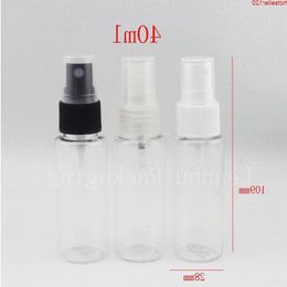 40ml X 50 botellas de plástico transparente con rociador, 40cc botella de PET con rociador, bomba de rociado de niebla fina botellas de tamaño de viaje, botella transparente de 2 oz alta qua Nqqv