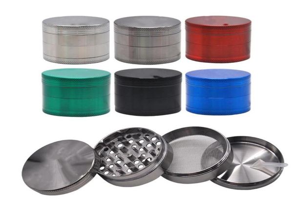 40 mm 4 couches Gouleur de tabac Grinder zinc Grindeurs Hand Muller Pepper Grinder CNC Grinders accessoires fumeurs CCA12309 50PCS9751913