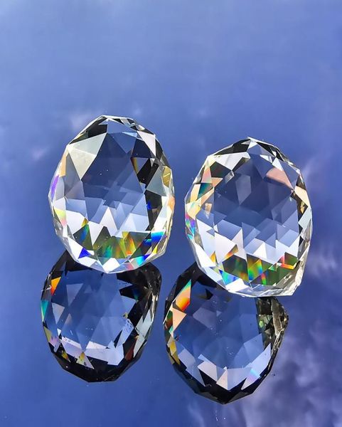 40 mm Crystal Ball Clean Crystal Prisms Suncatcher Chandelier Crystals Pendants Accessoires DIY Curtain de perle suspendue Ornement H JLL2378678