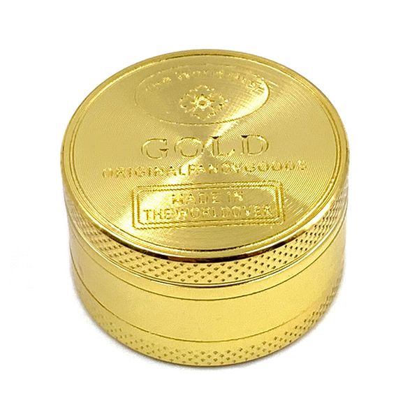 Golden Herb Golden Grinder 3 couches 3 pièces en alliage zinc Métal de taboucher Grinder Spices Crusher Muller ACCESSOIRES