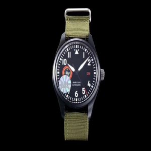 40MM édition limitée hommes montre marine militaire bracelet otan saphir noir boîtier en céramique montre-bracelet étanche automatique 327001 327002 300y