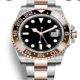 40 mm mechanisch horloge roestvrijstalen band Top montre de luxe herenhorloge automatisch mechanisch Keramiek waterdichte horloges3314
