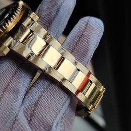 40mm hommes montre bracelet GMT116718 lumineux automatique A3186 mouvement montre-bracelet lunette étanche père cadeau d'anniversaire or vert cadran voyage lusso Orologio