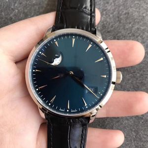 Reloj de pulsera para hombre con fase lunar de 40MM, reloj de pulsera automático 100-04-32-12-04, relojes lunares, correa de cuero genuino mecánica de alta calidad