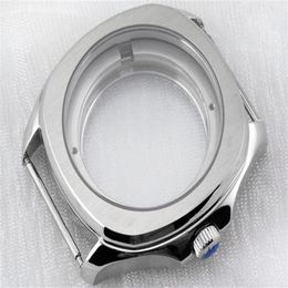 Boîtier de montre en verre minéral spécial anti-rayures de 40 mm pour eta 2824 shanghai 2824 mouvements accessoires de montre montre en acier inoxydable c2381
