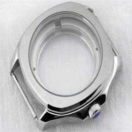 Boîtier de montre en verre minéral spécial anti-rayures de 40 mm pour eta 2824 shanghai 2824 mouvements Accessoires de montre Montre en acier inoxydable c181S